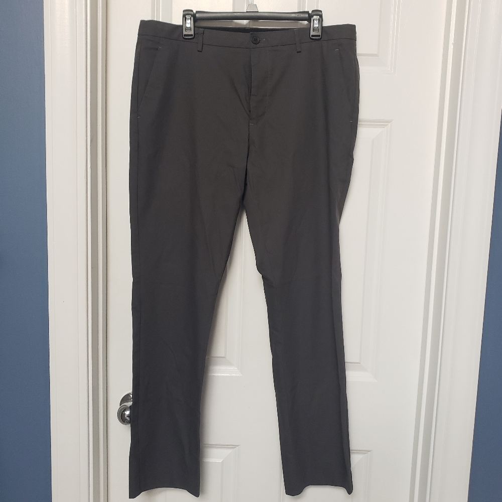 Bonobos Slim Pants Mens 36 x 32 Drawstring Grey 3XDRY